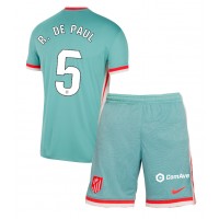 Camiseta Atletico Madrid Rodrigo De Paul #5 Segunda Equipación Replica 2024-25 para niños mangas cortas (+ Pantalones cortos)